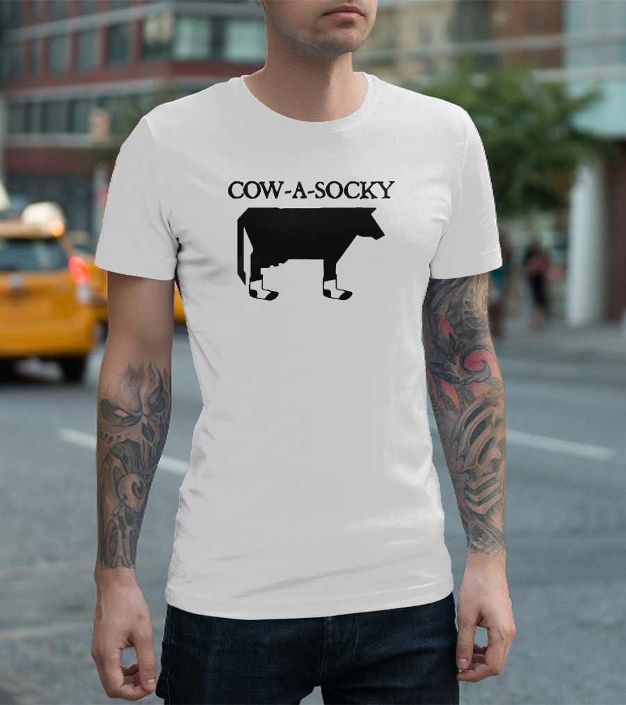 Cow A Socky Motorcycle Humor with Cow T-Shirt