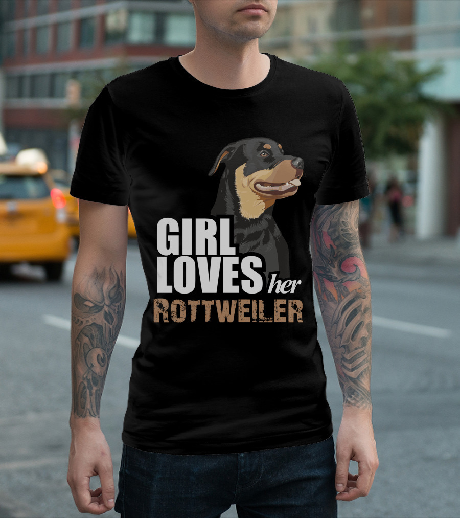This Girl Loves Her Rottweiler Loyal Companion T-Shirt