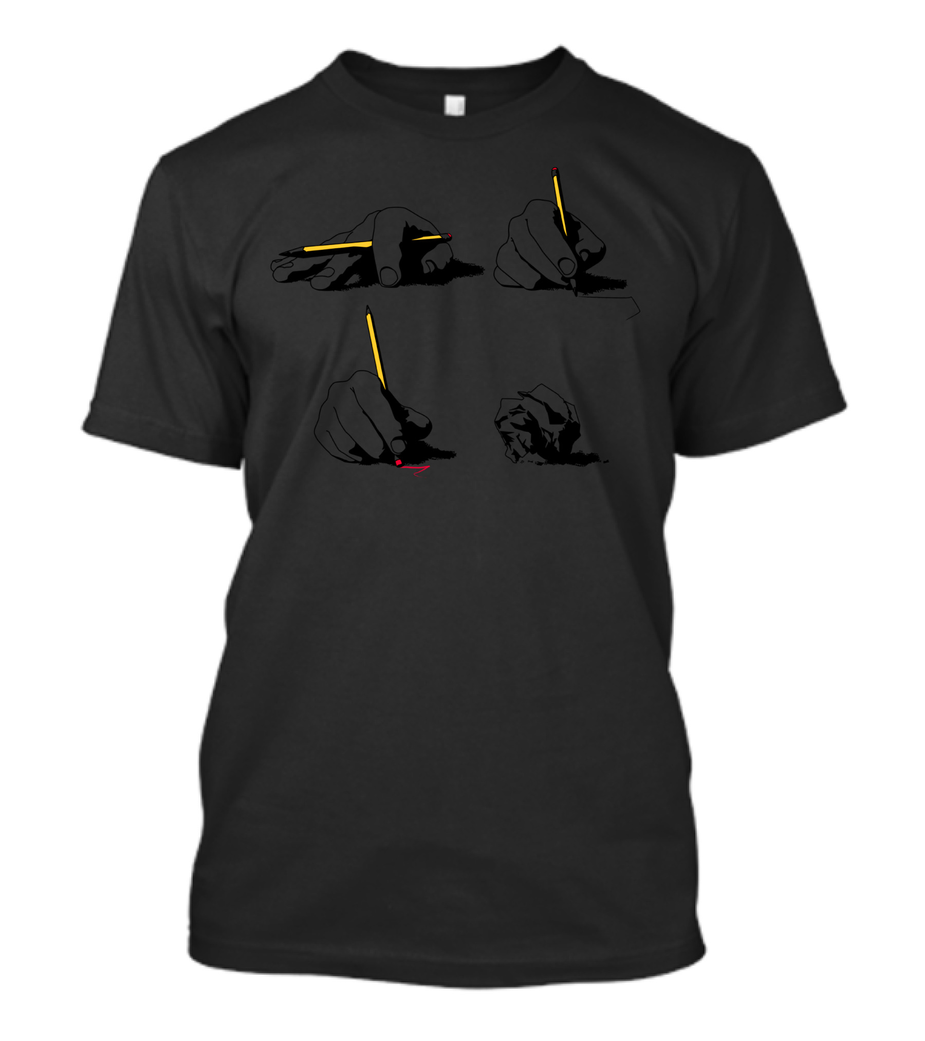 Block Pencil Writing Progression T-Shirt