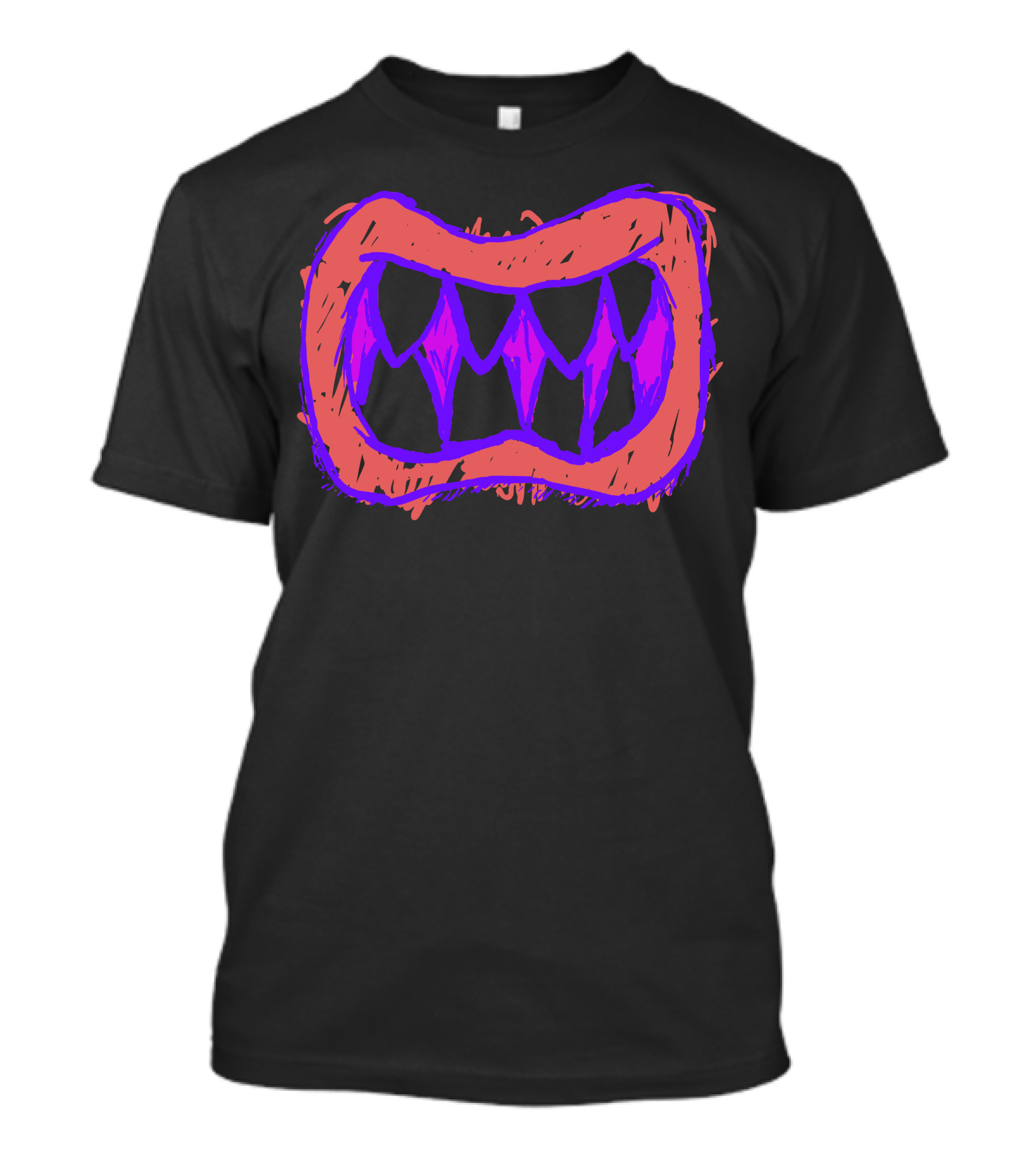 Bowser Mouth Teeth Abstract T-Shirt