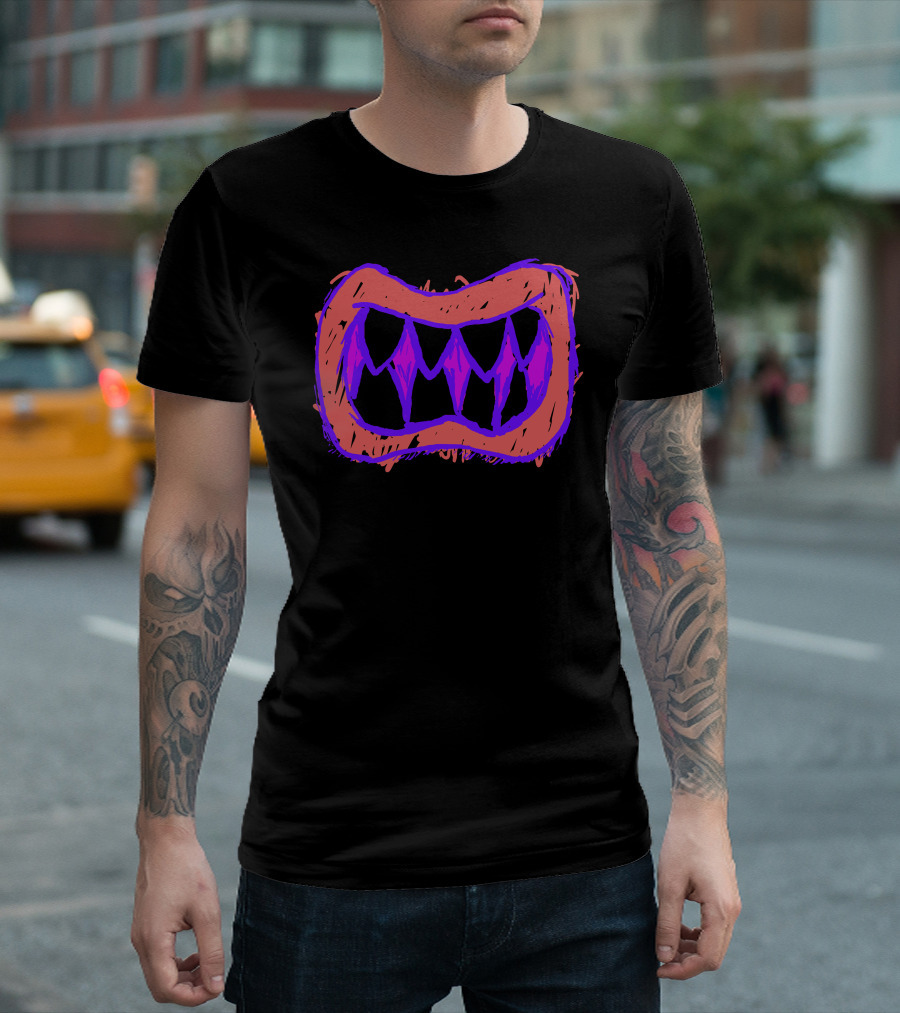Bowser Mouth Teeth Abstract T-Shirt