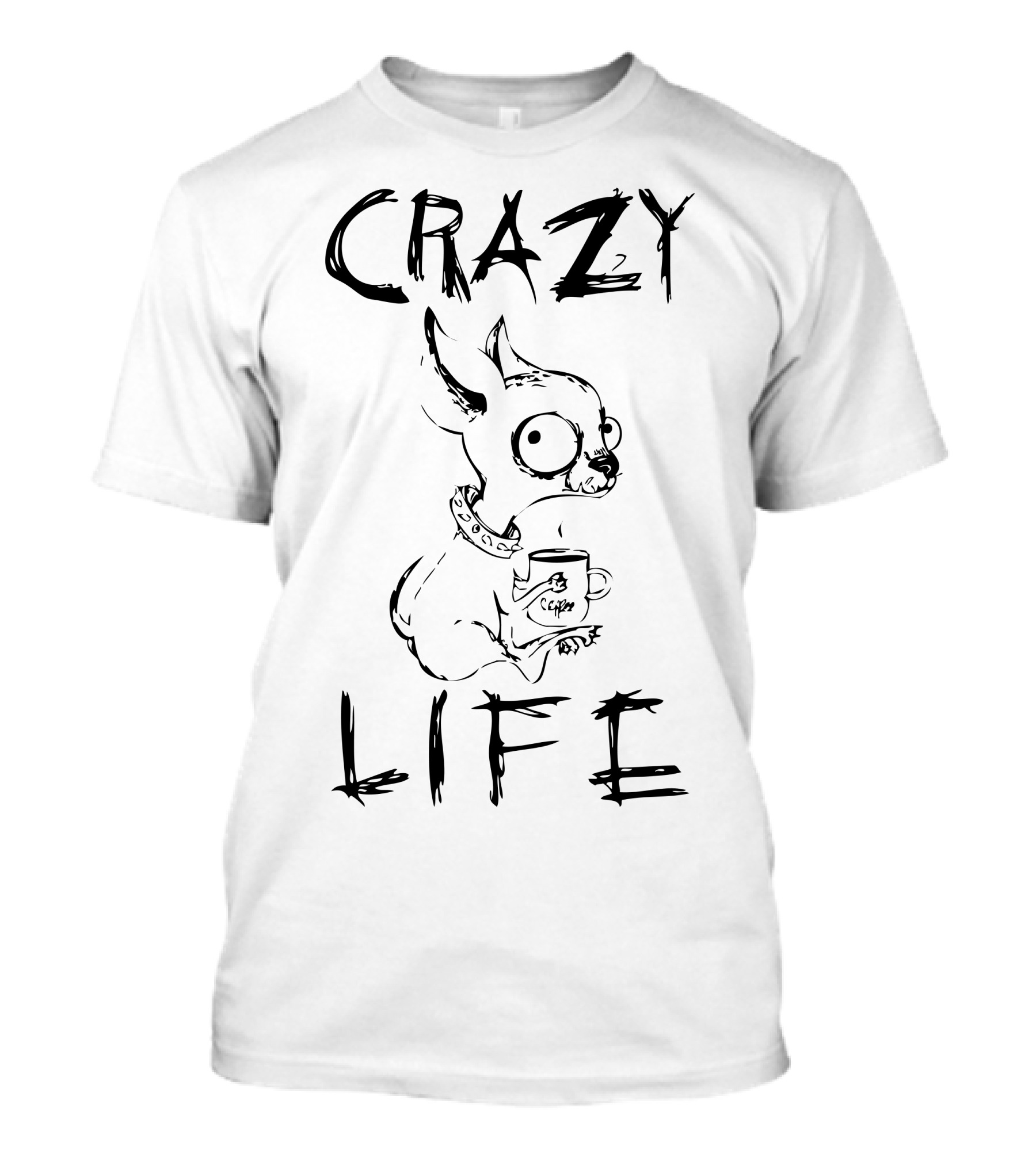 Crazy Life Coffee Dog T-Shirt