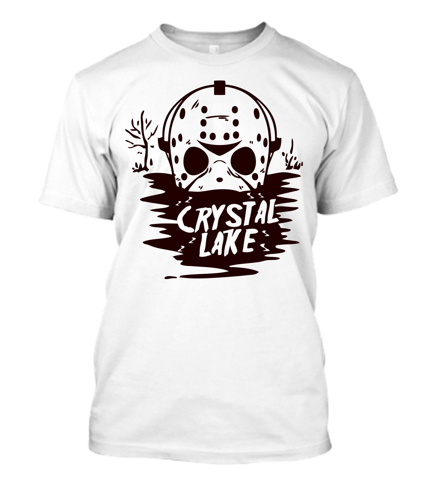 Crystal Lake Hockey Mask Iconic Horror T-Shirt