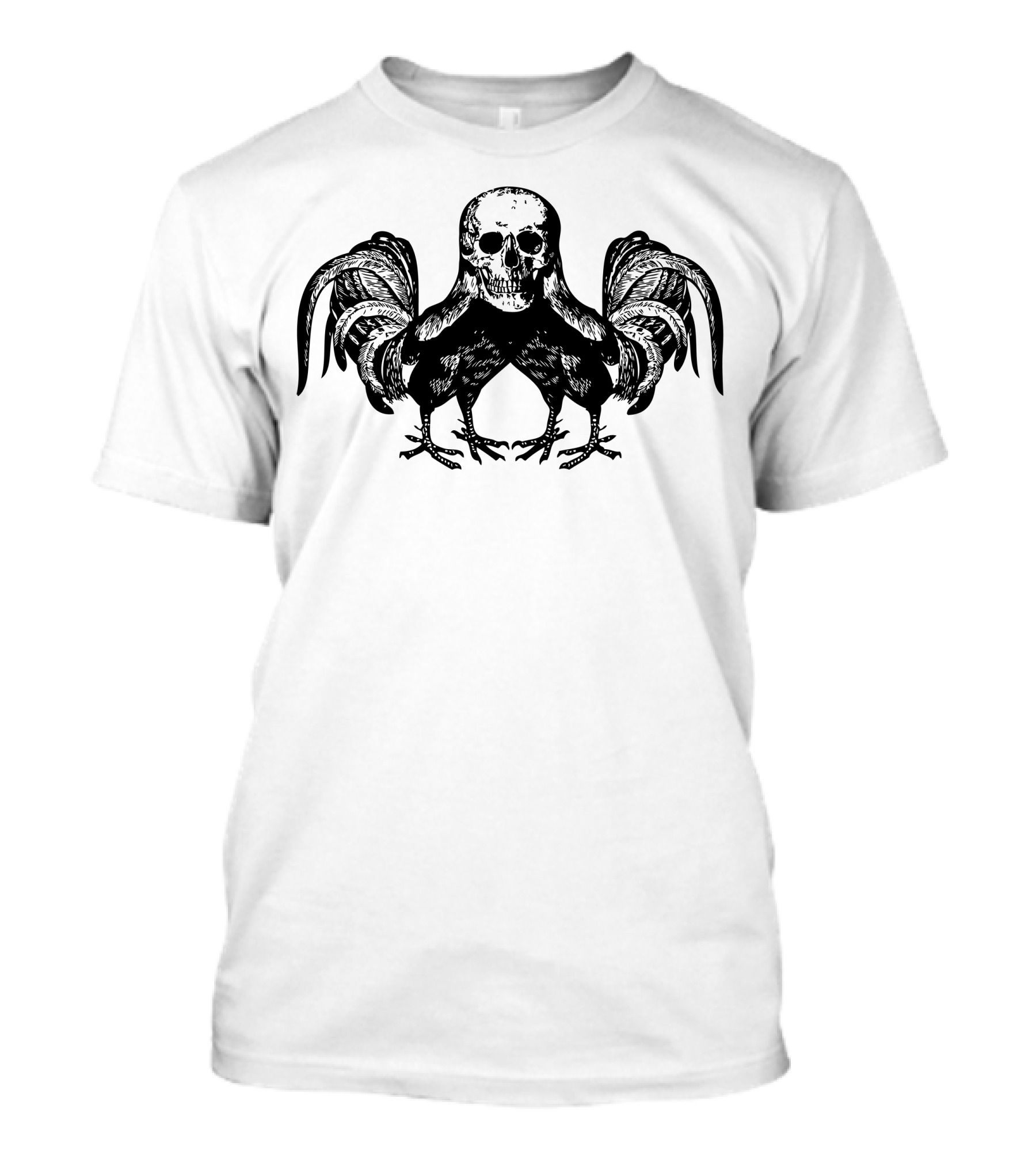 Gallinaccia Skull-Headed Rooster Duality T-Shirt