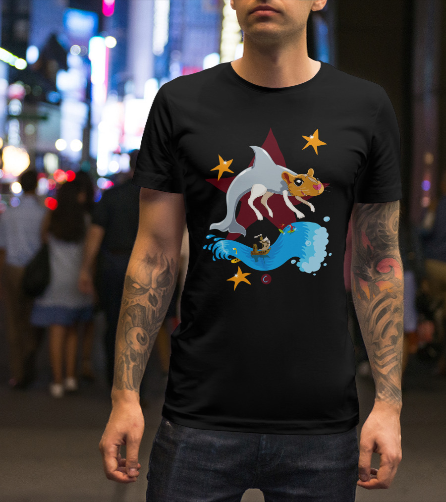Gerdauchat Hybrid Creature Surreal Ocean Wave Adventure T-Shirt