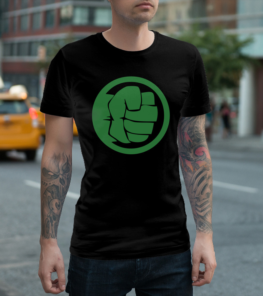 Green Fist Bump Circle T-Shirt