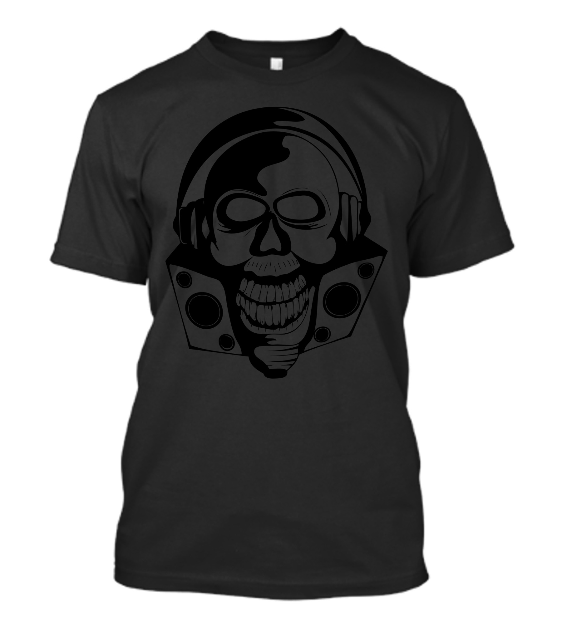 Impressive Music Skull With Headphones And Speaker T-Shirt