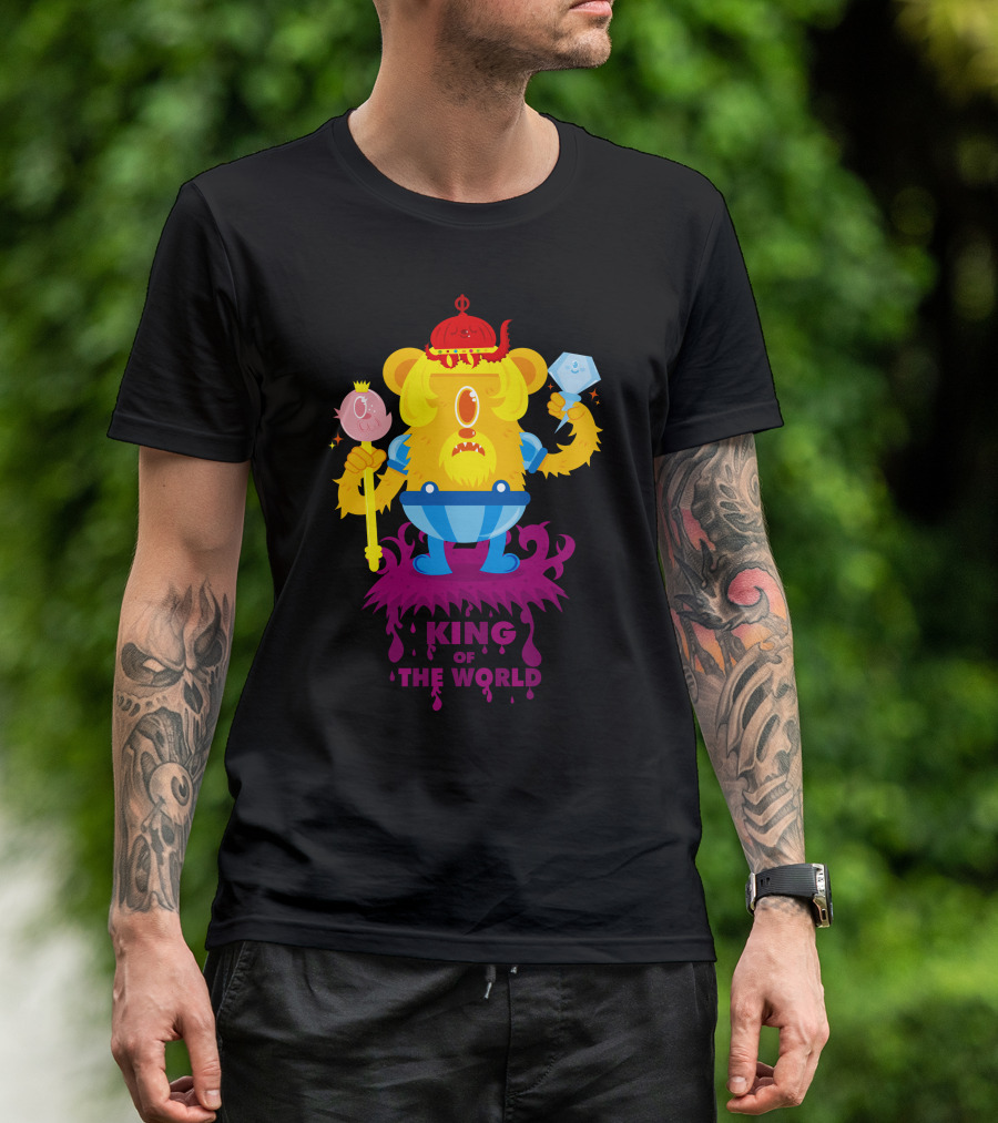 King Of The World Monster With Crown And Scepters T-Shirt