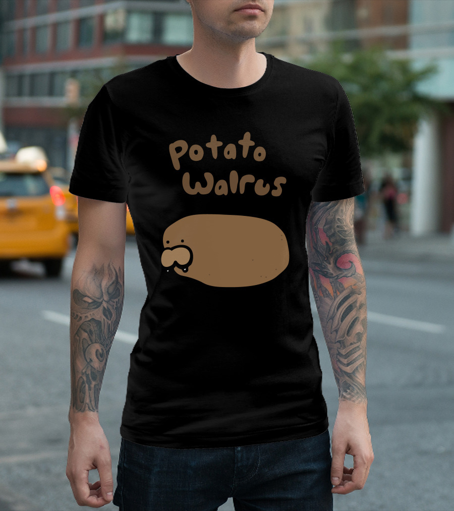 Potato Walrus Cute Cartoon Walrus Potato Character T-Shirt