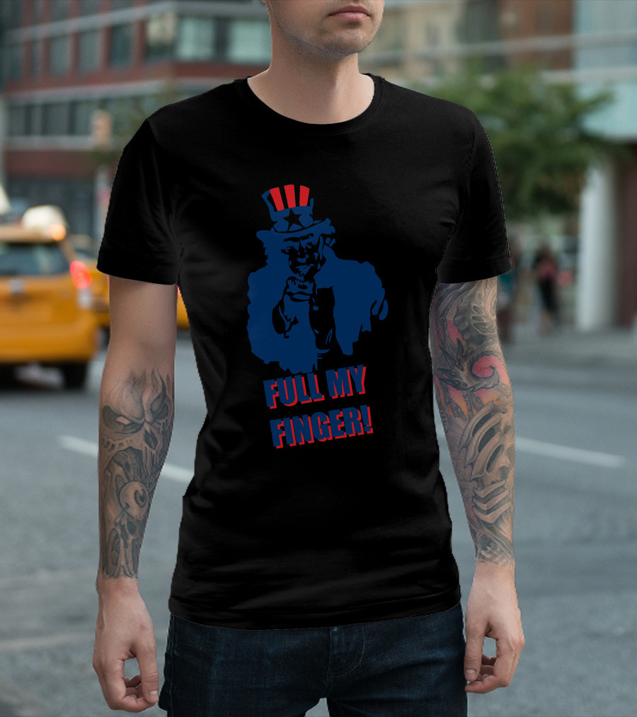 Uncle Sam Pull My Finger Iconic Red White Blue T-Shirt