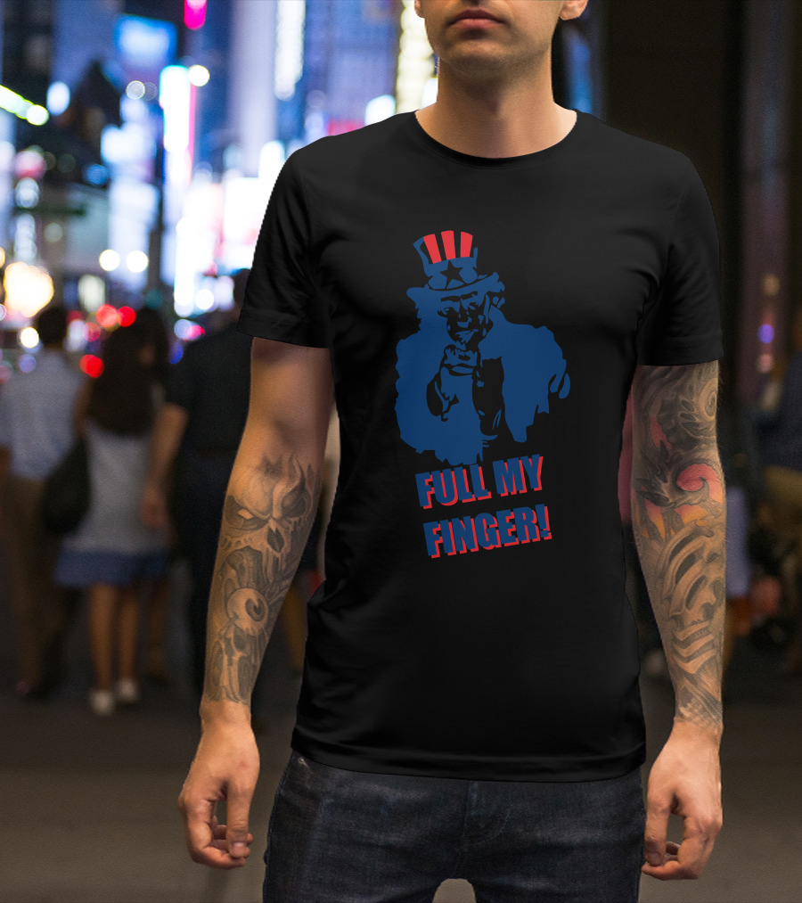 Uncle Sam Pull My Finger Iconic Red White Blue T-Shirt