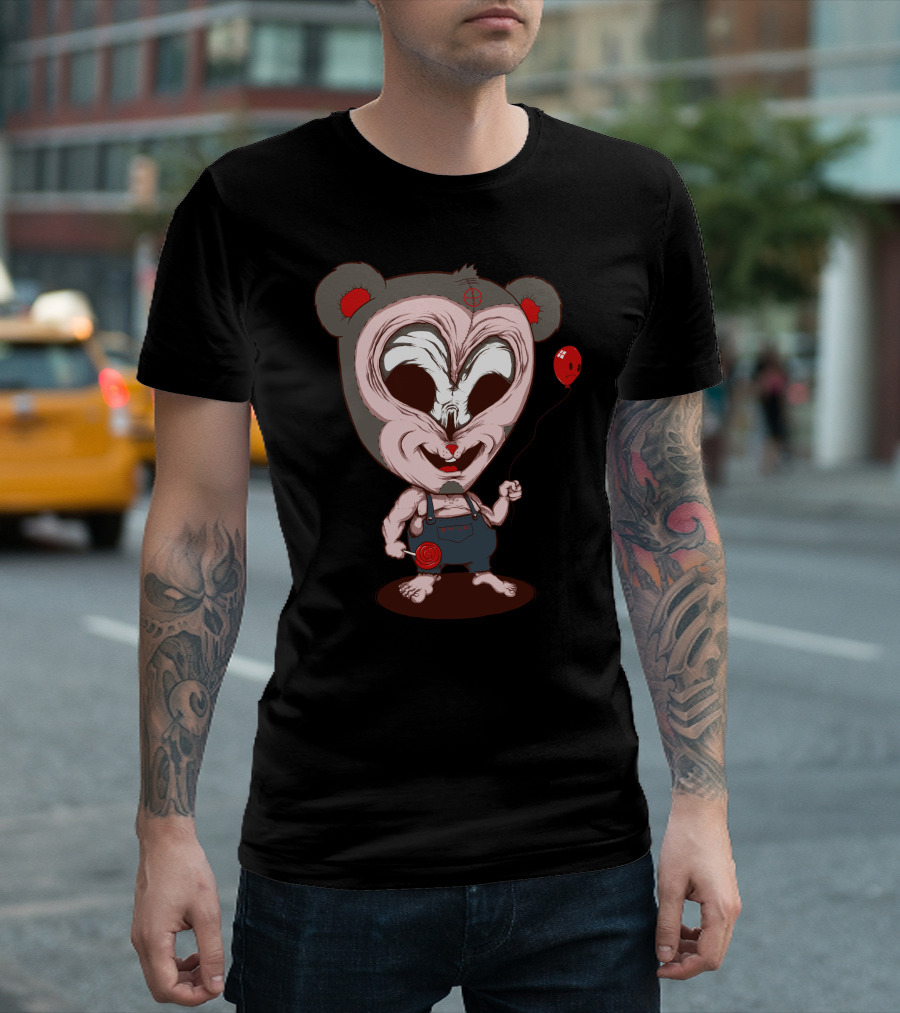 Redneck Rascal Alien Bear with Lollipop and Balloon T-Shirt