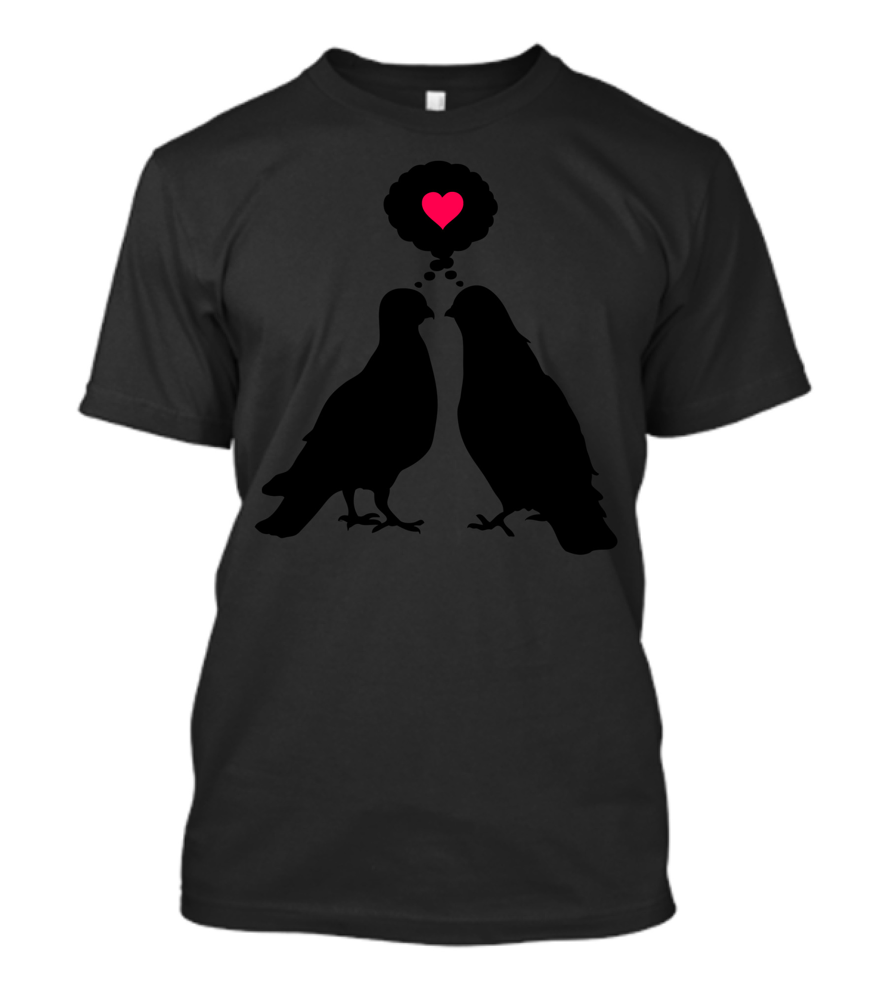 Valetine Doves Love Thought Bubble With Heart T-Shirt