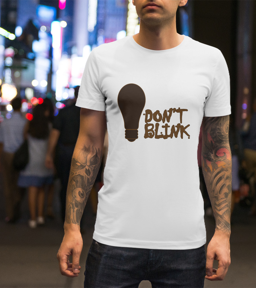 Don't Blink Lightbulb Dr Who Inspired T-Shirt