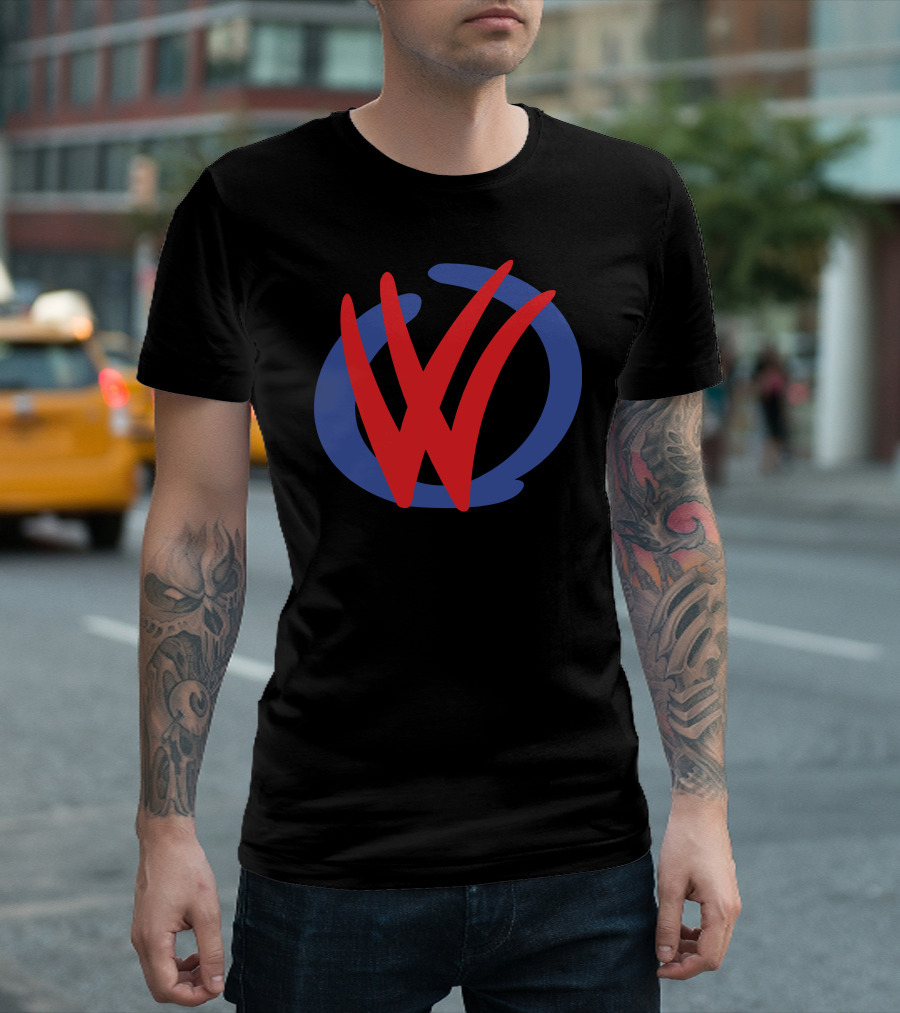 Mod VW Volkswagen Dub Logo Red Blue T-Shirt