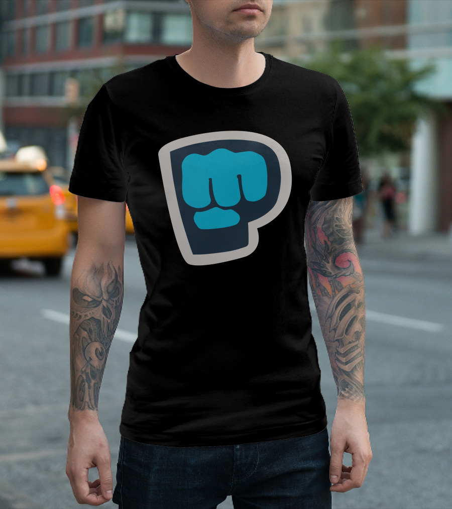 Pewdiepie Blue Brofist Fist Icon Badge T-Shirt