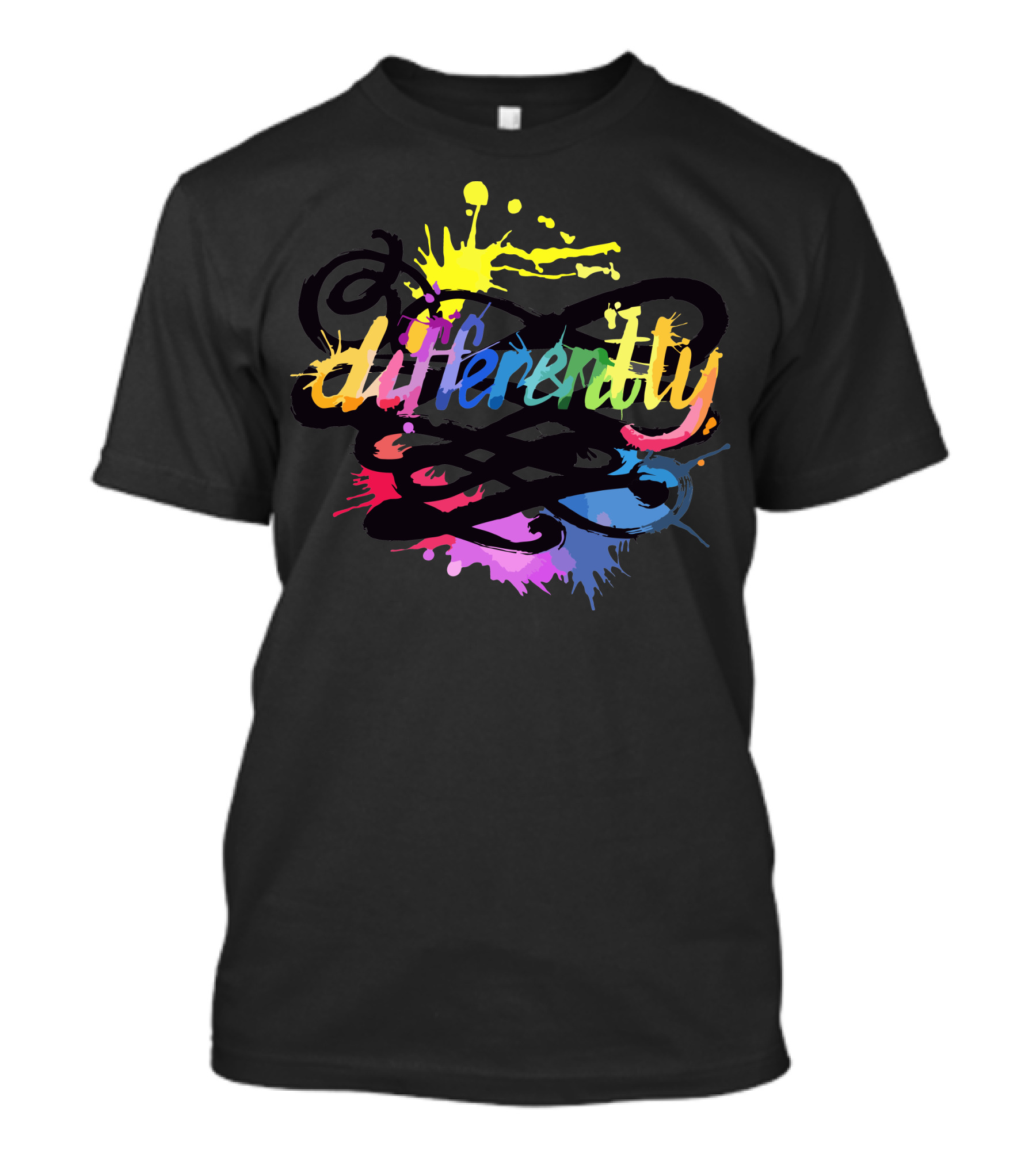 Differently Colorful Paint Splatter T-Shirt