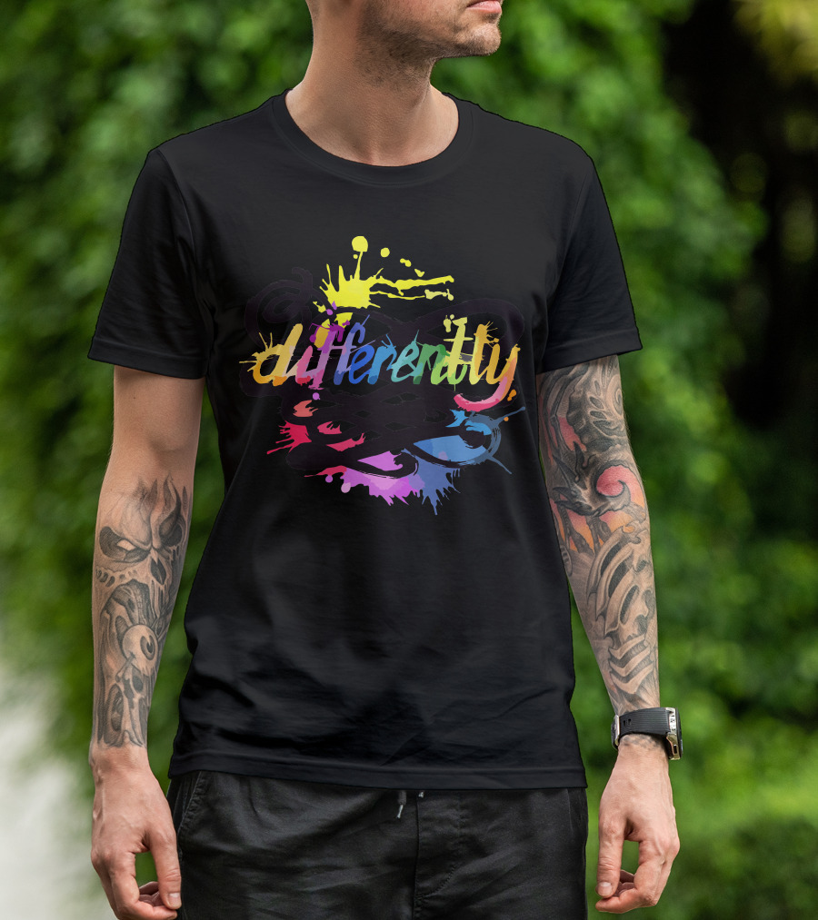 Differently Colorful Paint Splatter T-Shirt