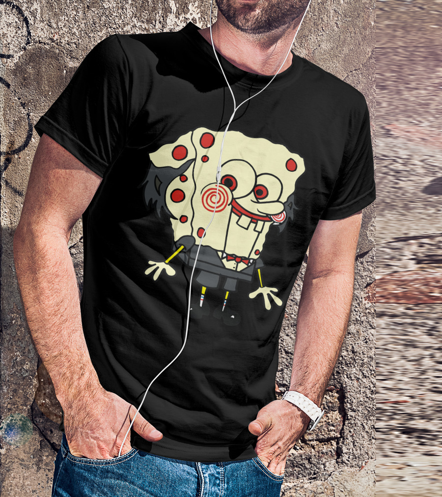 Saw Spongebob Jigsaw Mashup T-Shirt