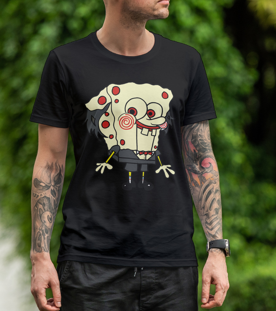 Saw Spongebob Jigsaw Mashup T-Shirt