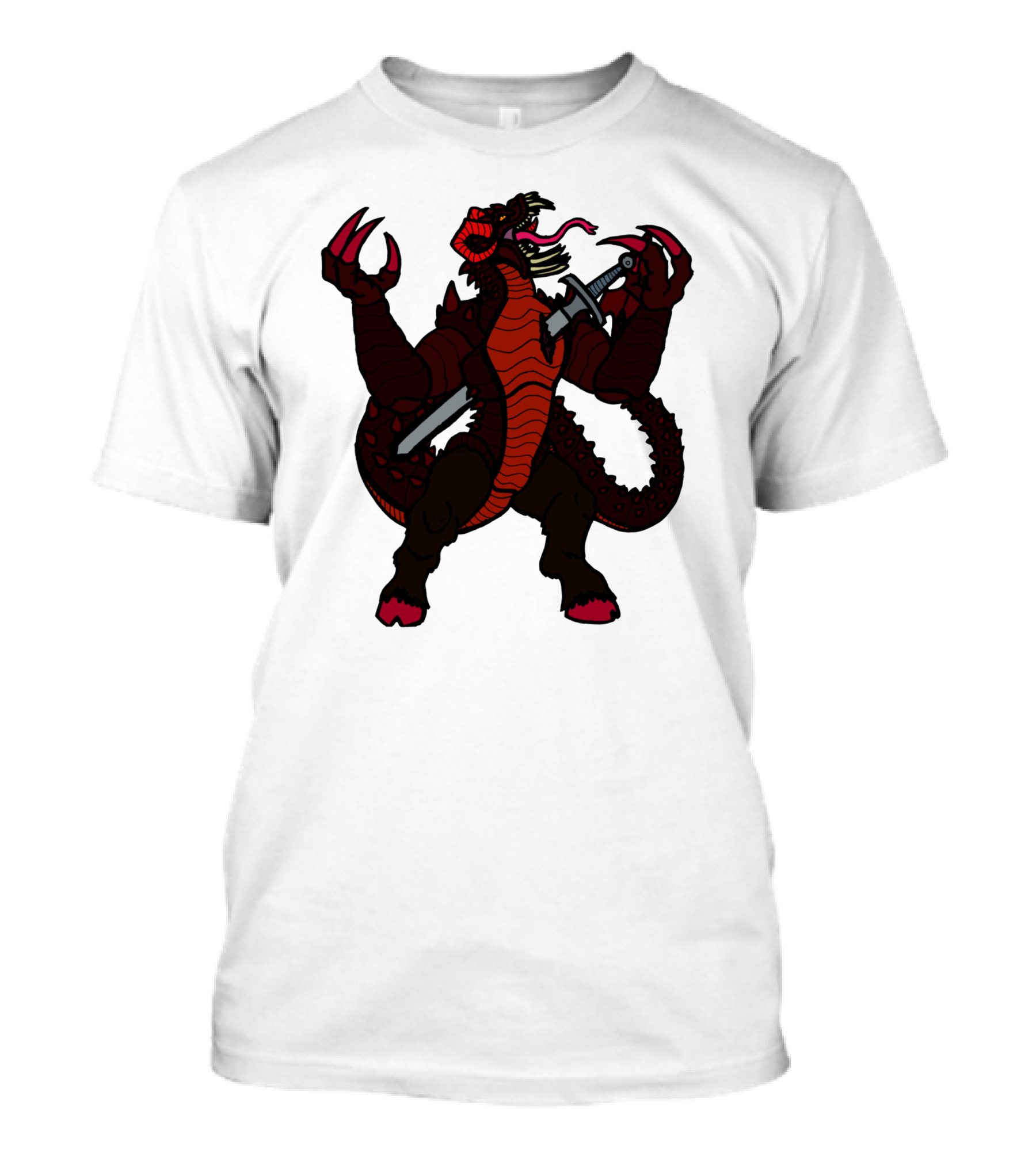 Abaddon Demon Dragon With Sword T-Shirt