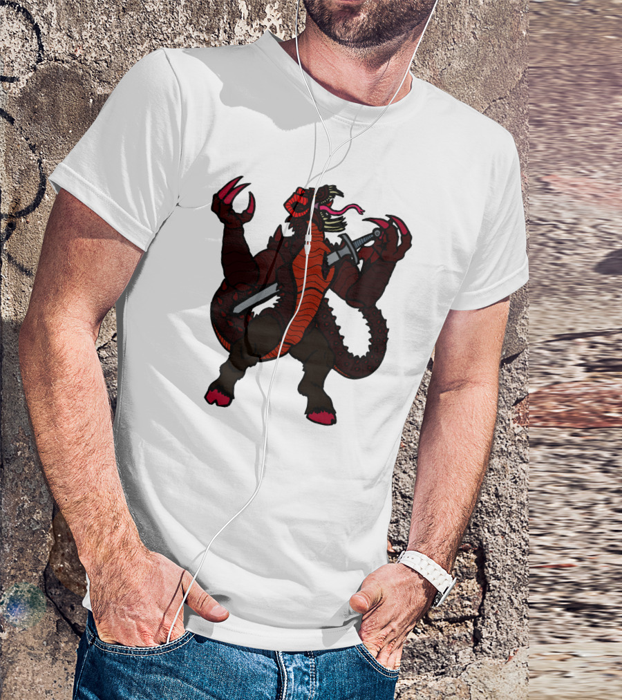 Abaddon Demon Dragon With Sword T-Shirt