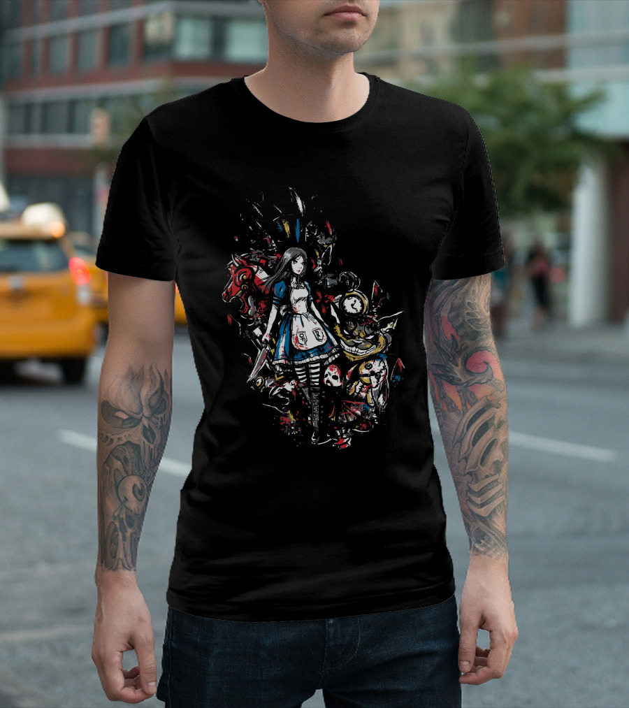 Alice In Wonderland Madness Dark Fantasy T-Shirt
