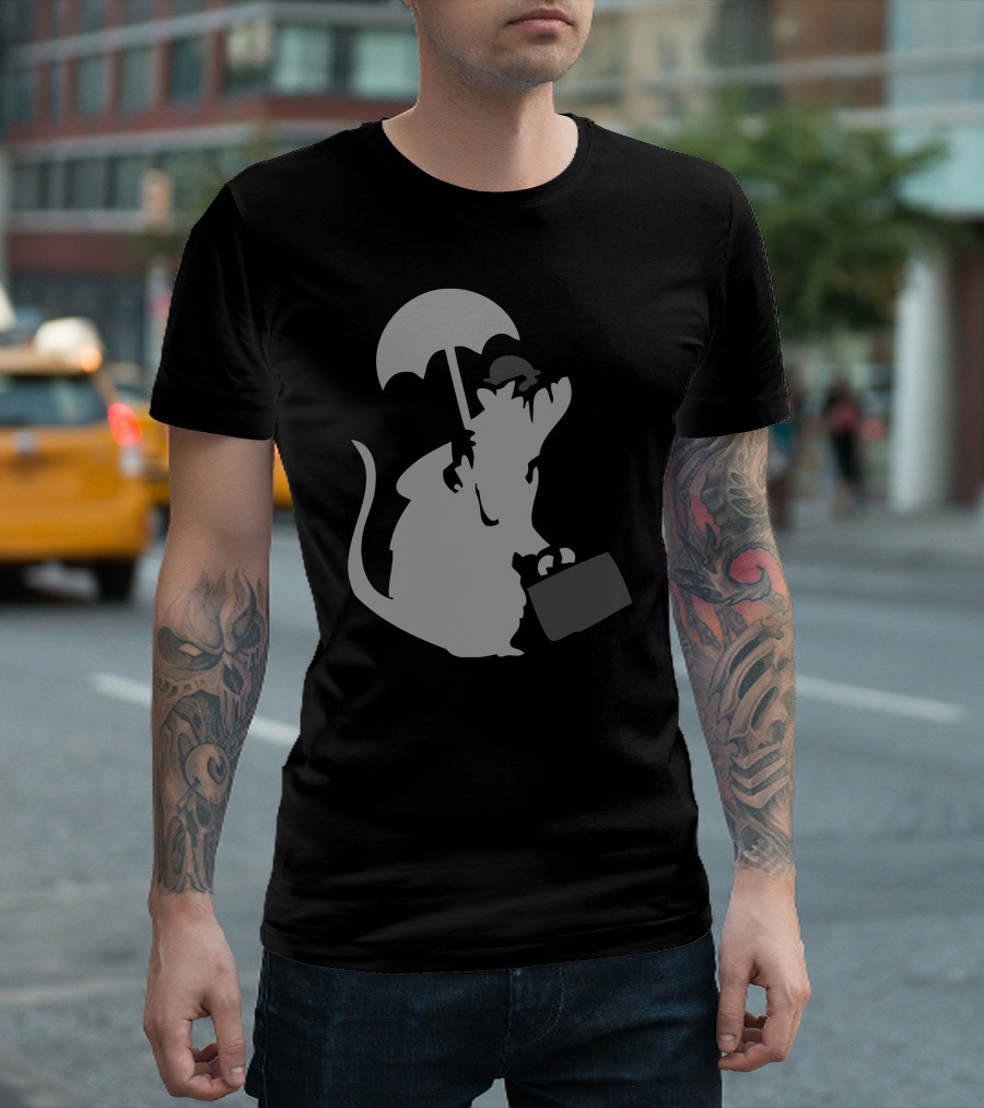 Banksy Executive Rat Umbrella Briefcase T-Shirt