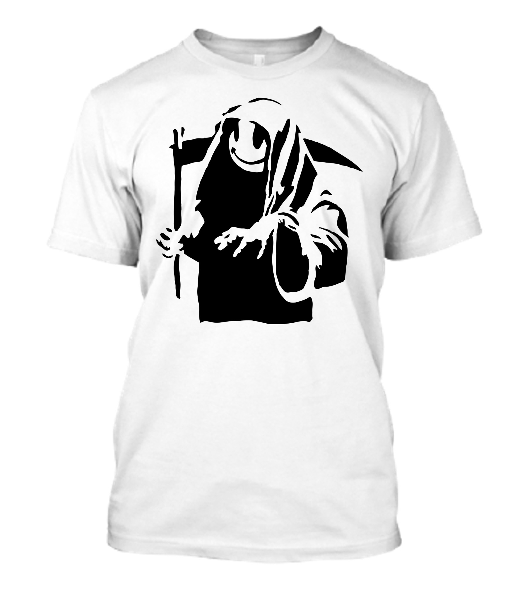 Banksy Grin Reaper Smiling Death Iconic Grim Reaper Street T-Shirt