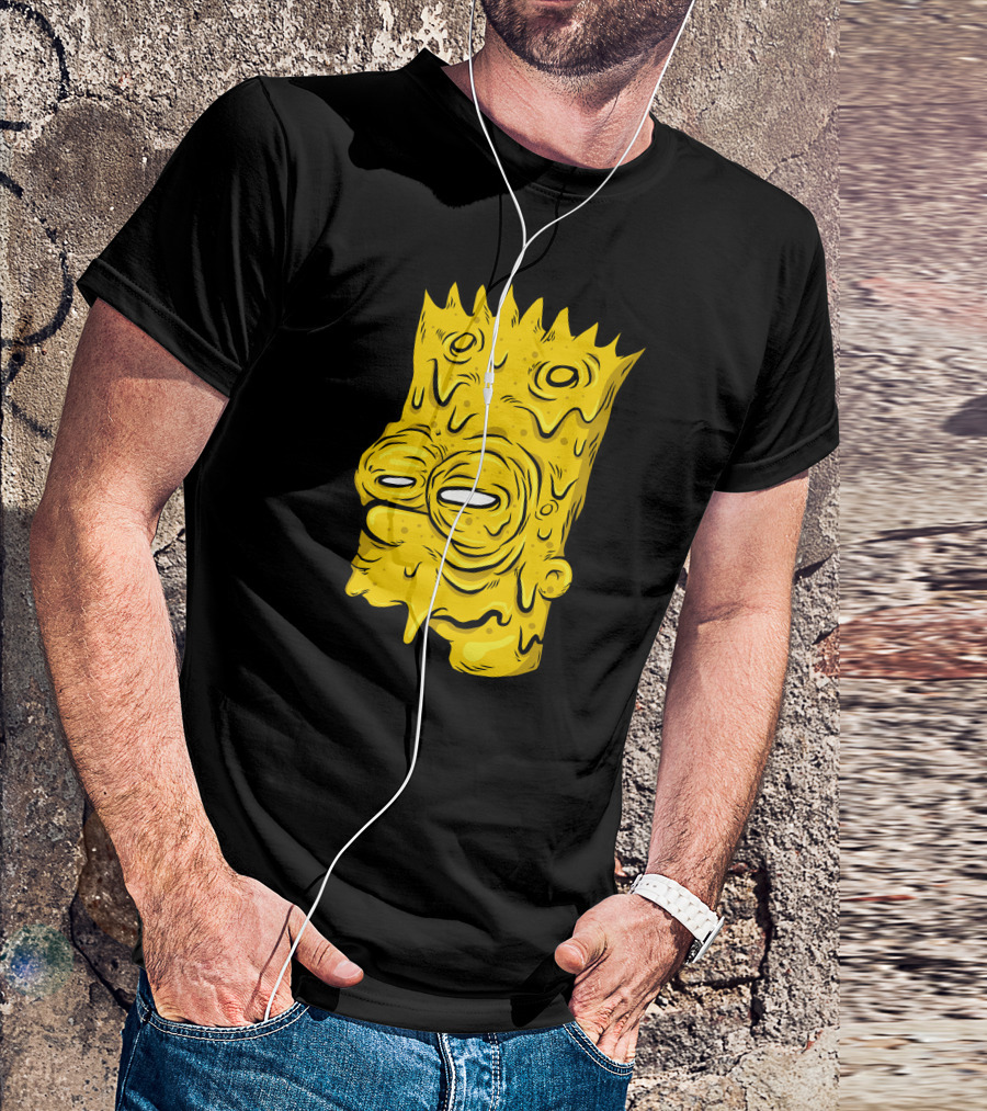 Bart Swampson Oozing Melting Dripping Yellow Face T-Shirt
