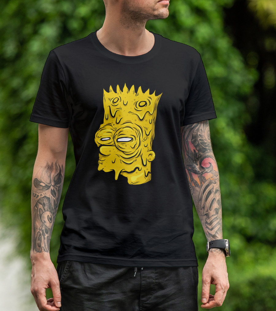 Bart Swampson Oozing Melting Dripping Yellow Face T-Shirt