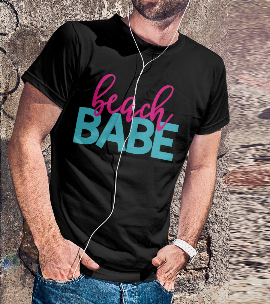 Beach Babe Vibrant Typography T-Shirt