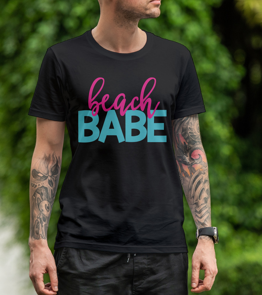 Beach Babe Vibrant Typography T-Shirt