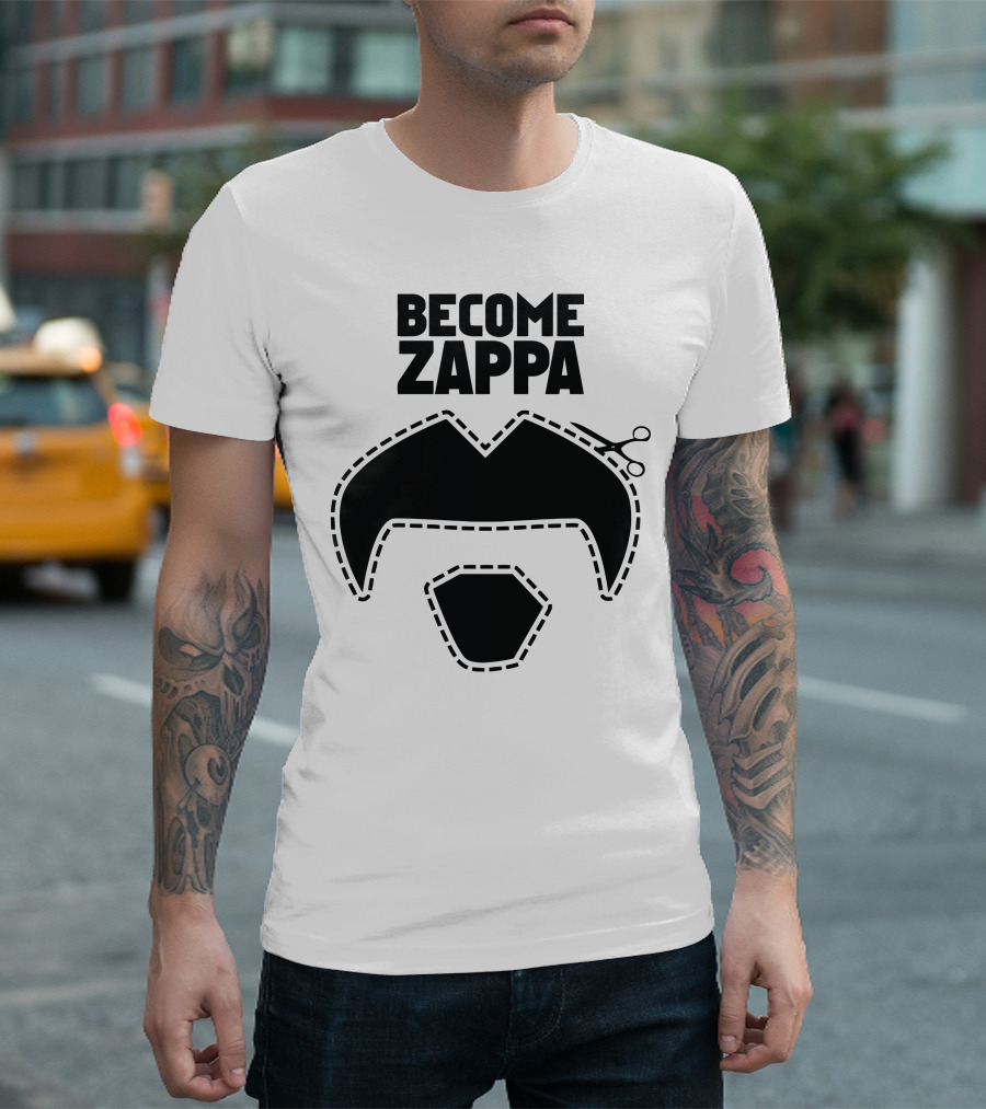 Become Zappa Hair Cutout Scissors T-Shirt