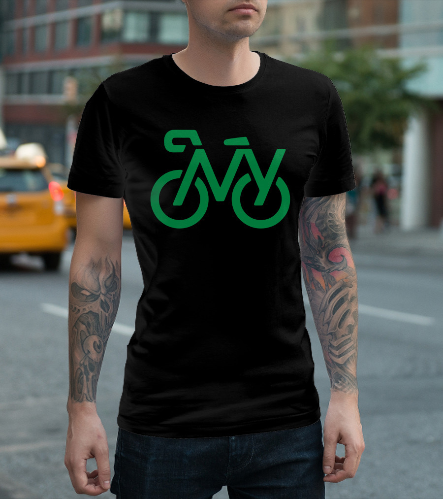 Bike New York Green Bicycle T-Shirt