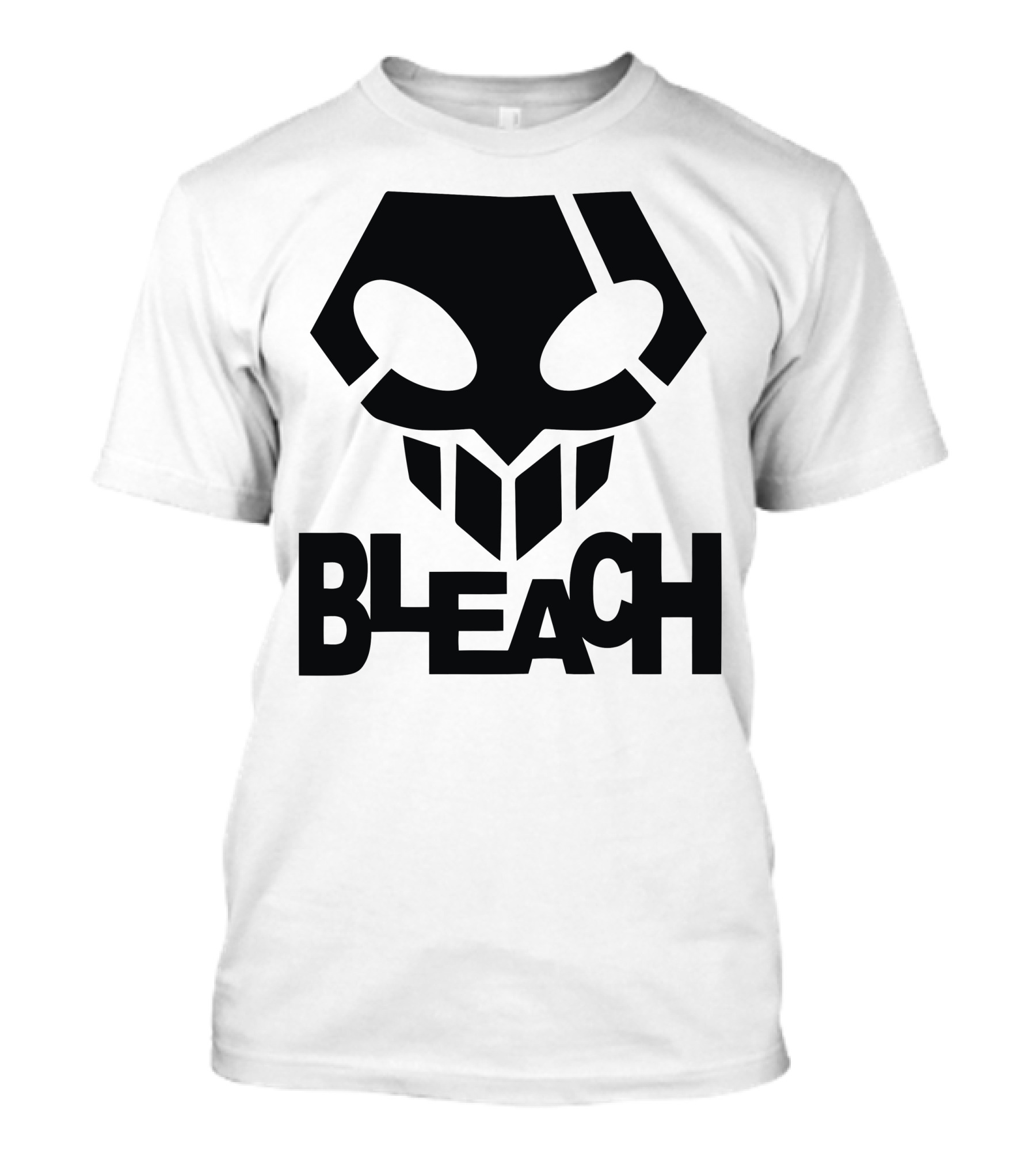 Bleach Skull Icon With Stylized Typography T-Shirt