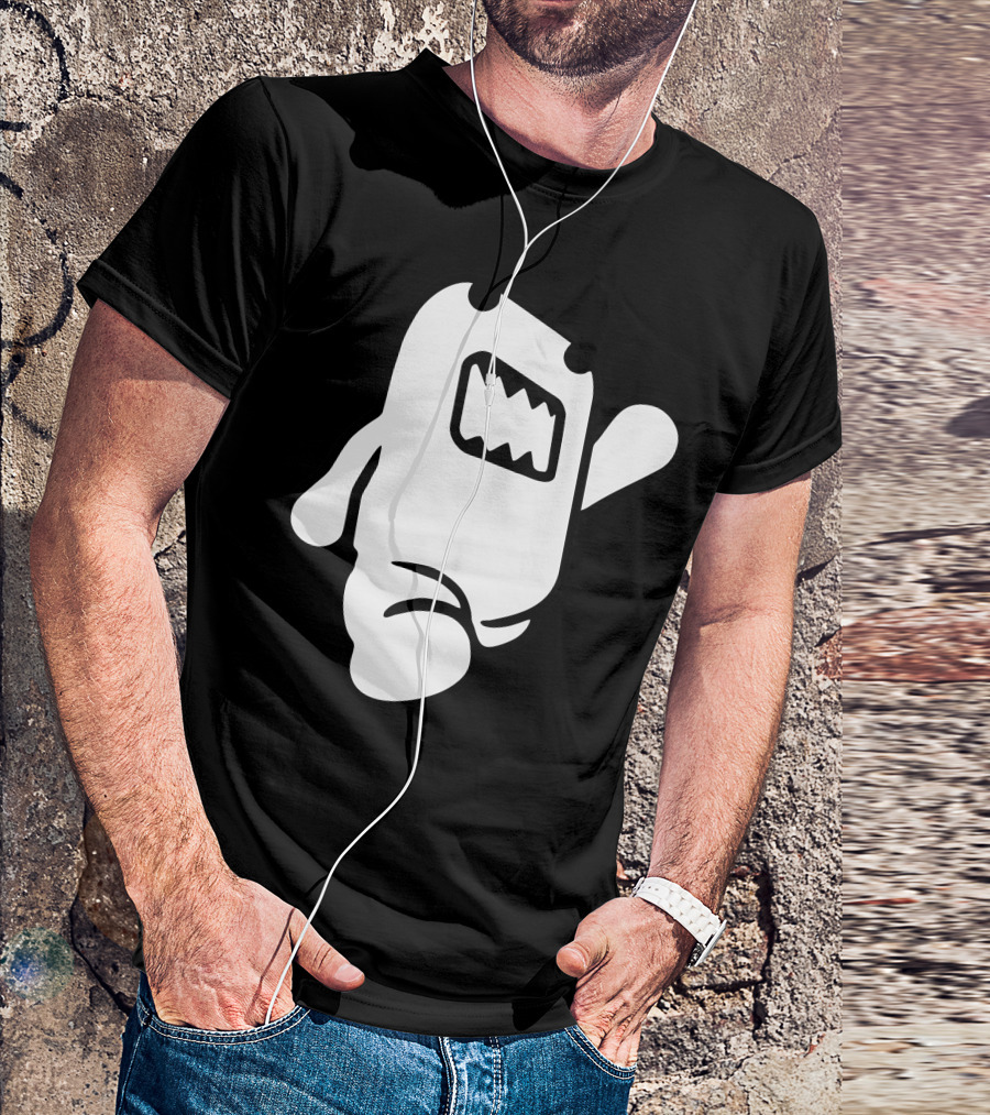 Domo Kun Animated Character Icon With Open Mouth And Raised Arm T-Shirt