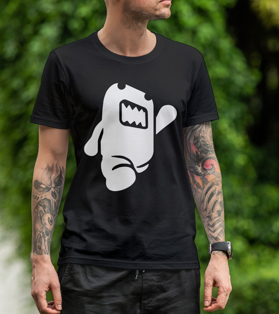 Domo Kun Animated Character Icon With Open Mouth And Raised Arm T-Shirt