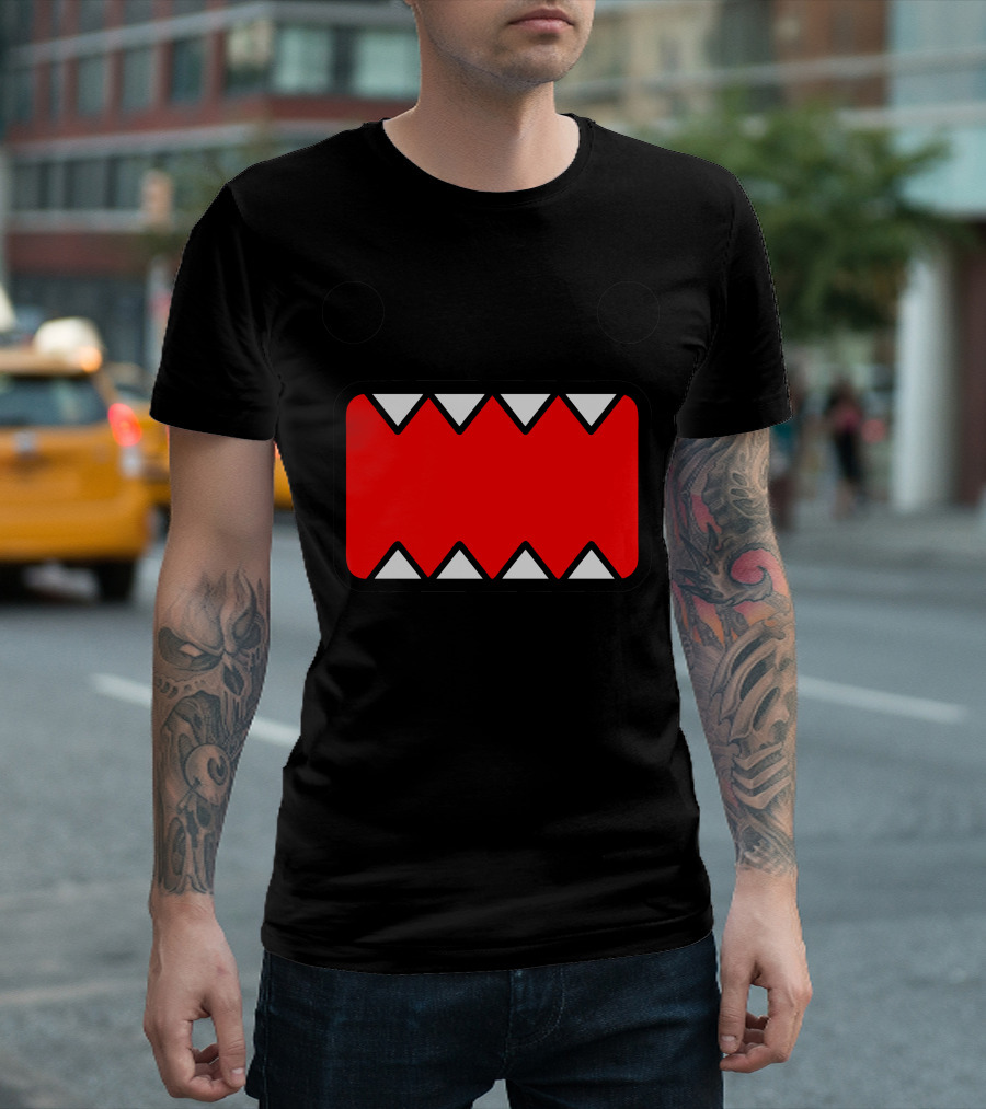 Domo Character Face Icon Red Mouth and Black Eyes T-Shirt