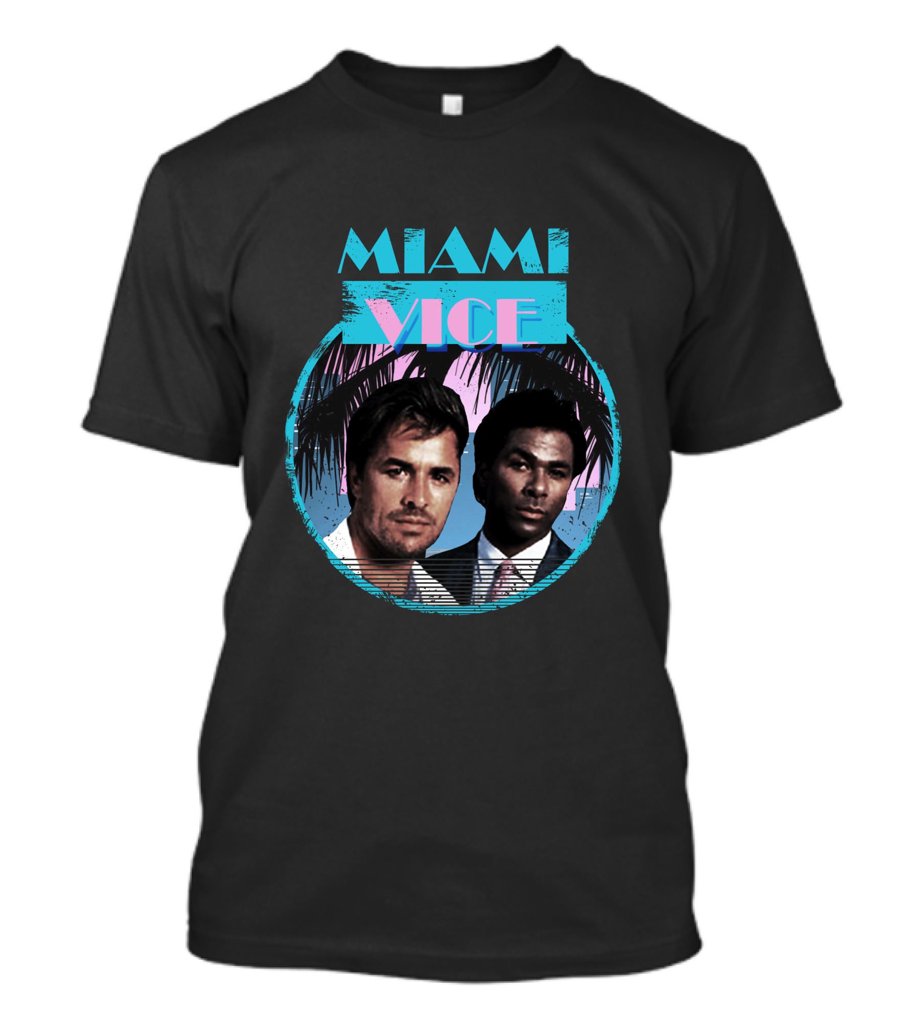 Miami Vice Retro Palm Aesthetic A55 T-Shirt