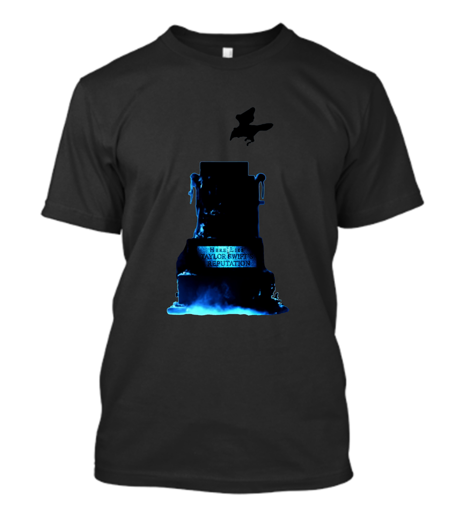 Taylor Swift Reputation Tombstone Blue Smoke Bat T-Shirt