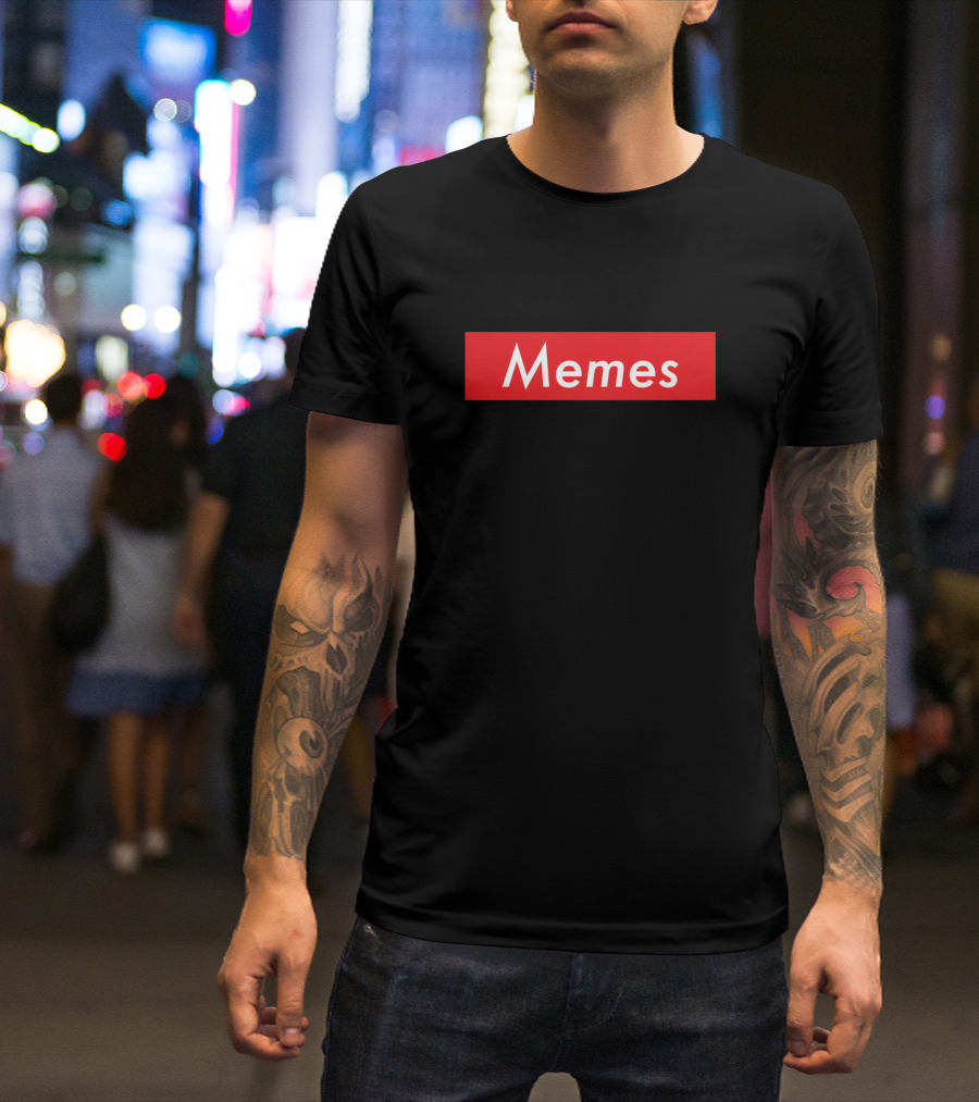 Memes Text In Red Rectangle T-Shirt