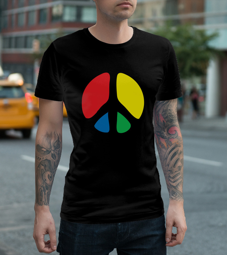 Peace Symbol Colorful Segments T-Shirt