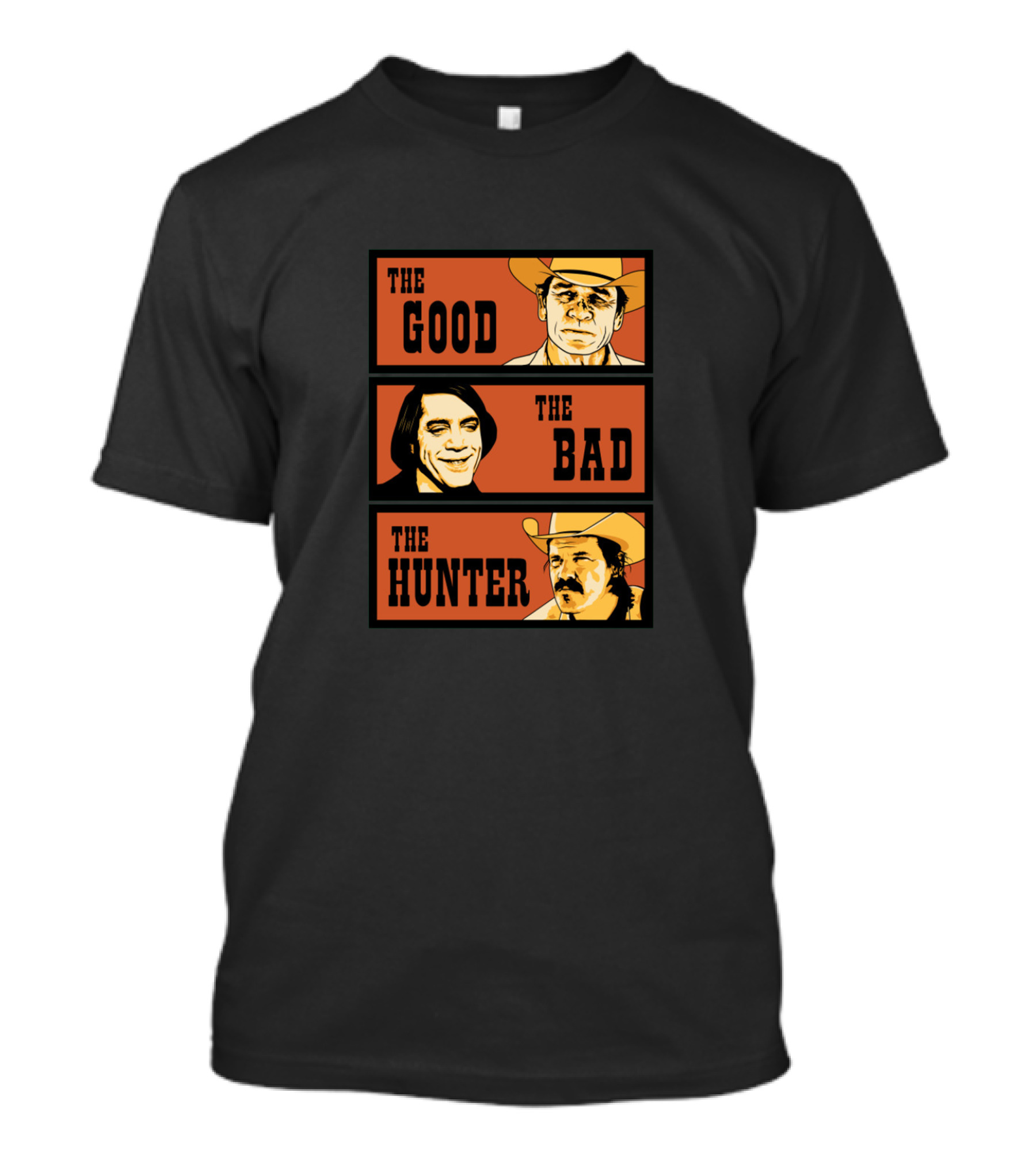 The Good The Bad And The Hunter Trio Of Cowboys And Villain Inspired T-Shirt