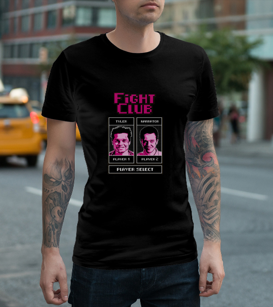 Fight Club Tyler Narrator Player Select Vintage Game T-Shirt