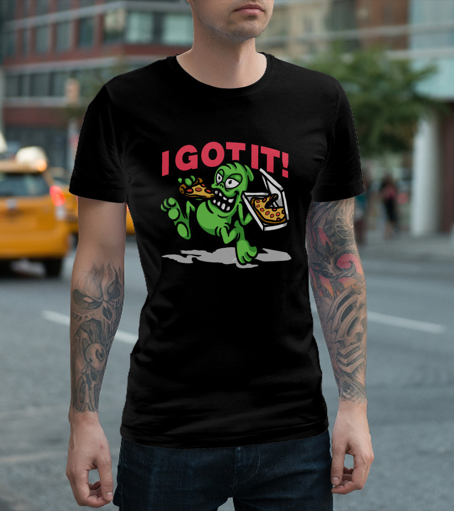 I GOT IT Aliens Pizza Character T-Shirt