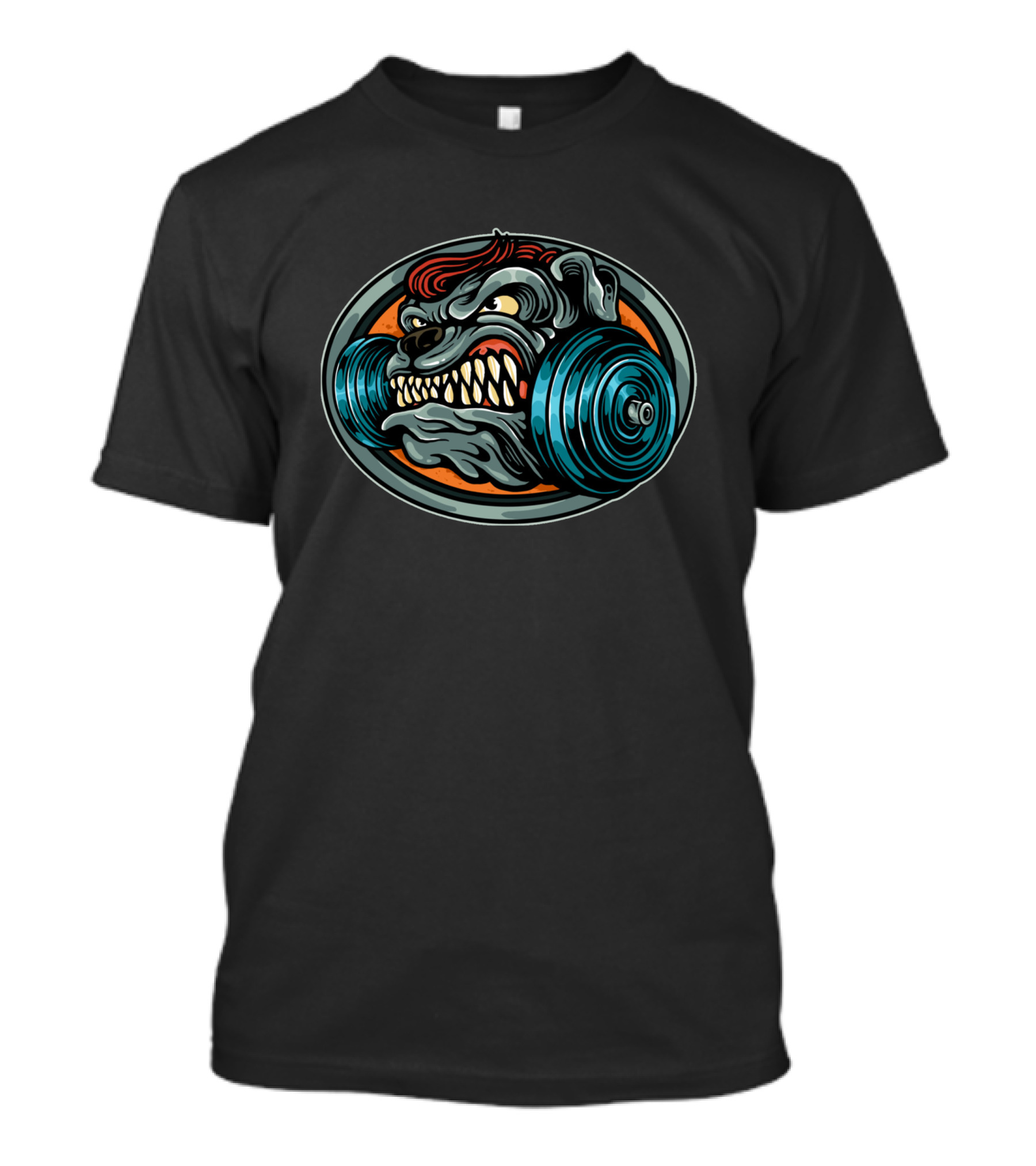 Bulldog Gym Fierce Weightlifting Barbell T-Shirt