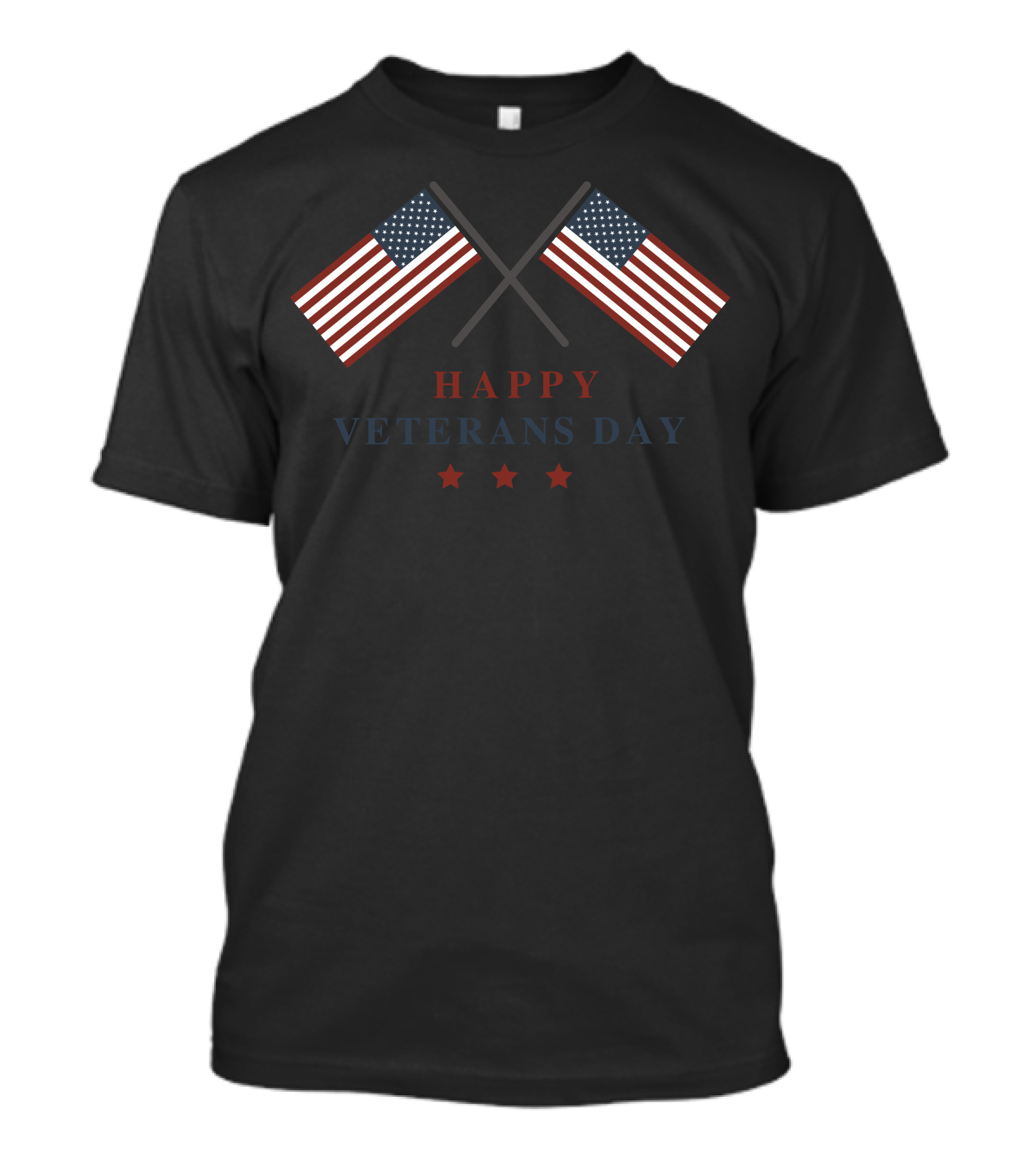 Happy Veterans Day American Flags And Stars T-Shirt
