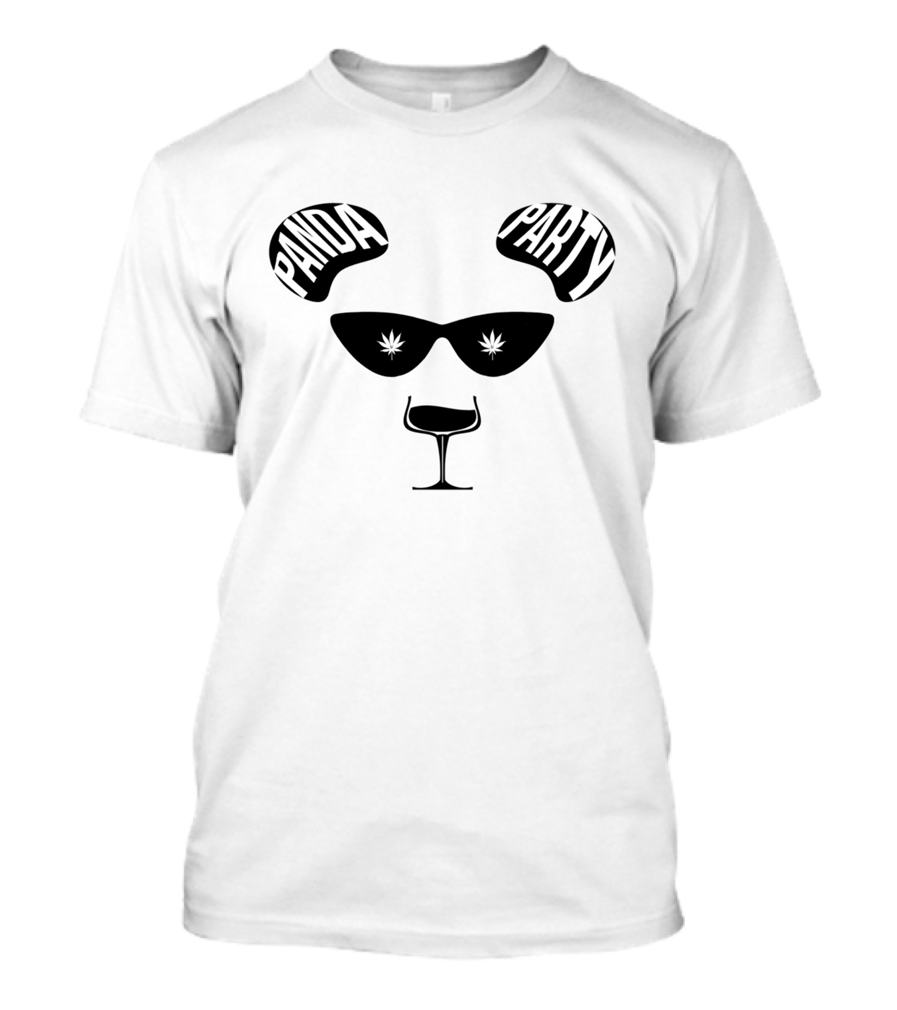Panda Party Sunglasses Leaf T-Shirt