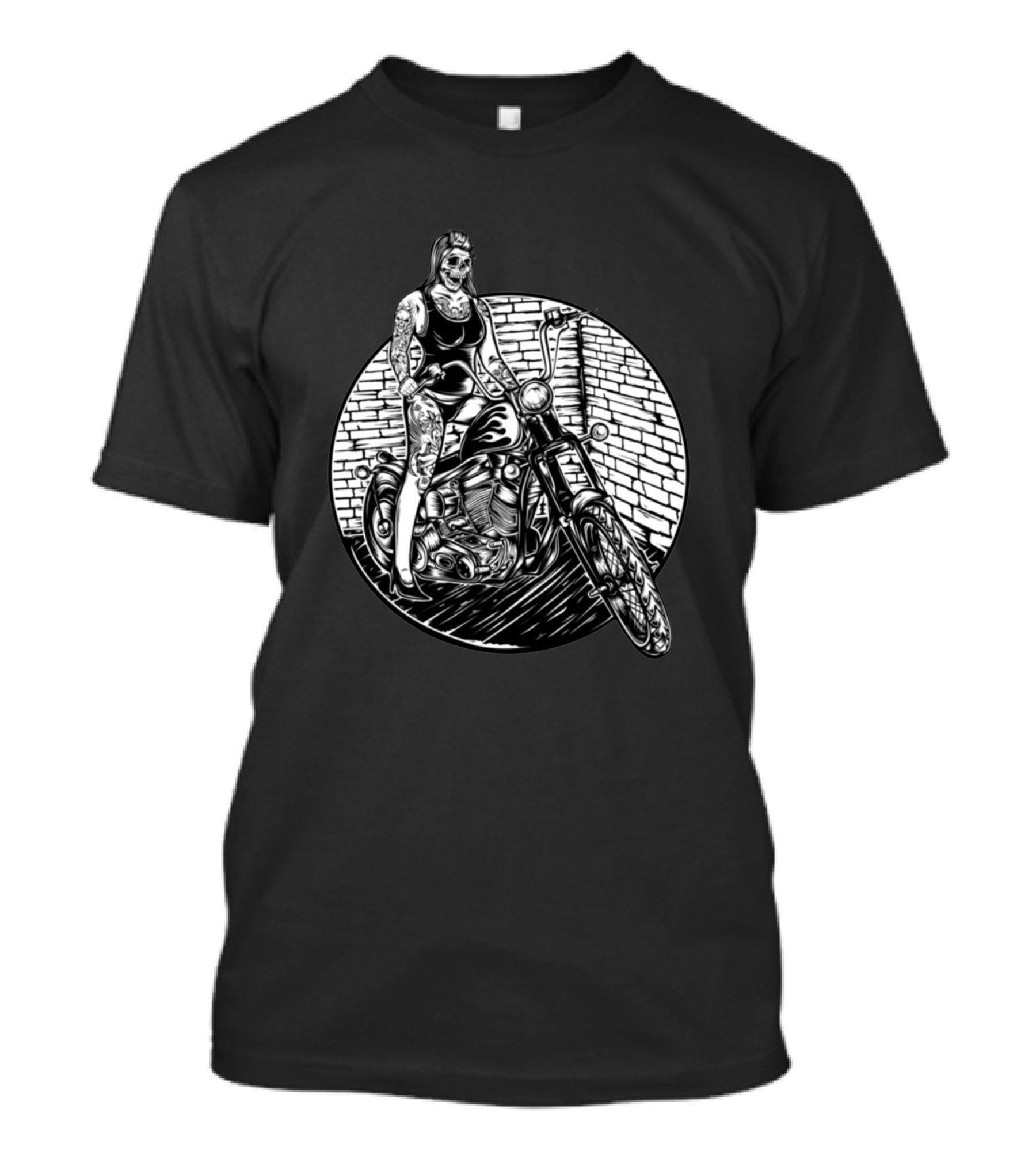Ride Me Motorcycle Skeleton Tattoo Rider T-Shirt